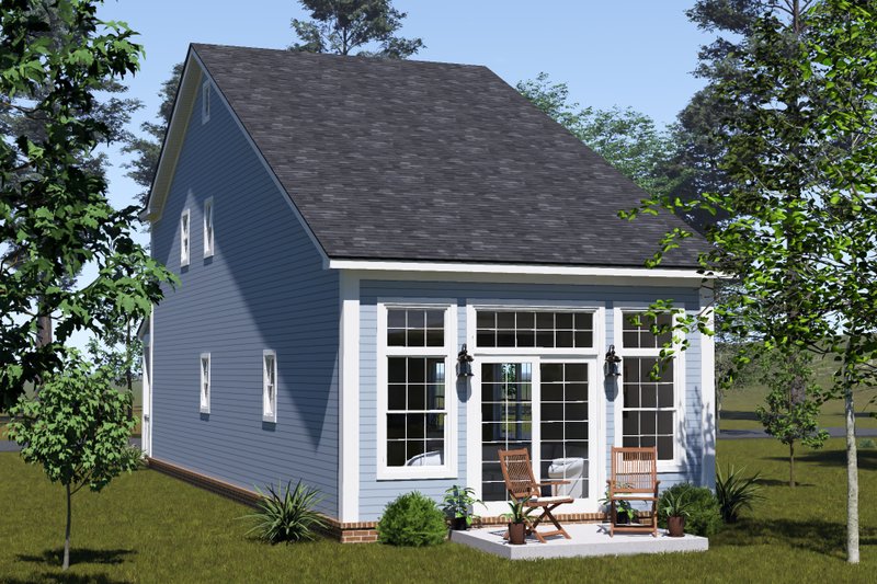 Dream House Plan - Exterior - Rear Elevation for Cottage House Plan #513-2439 - 3 bed, 3 bath