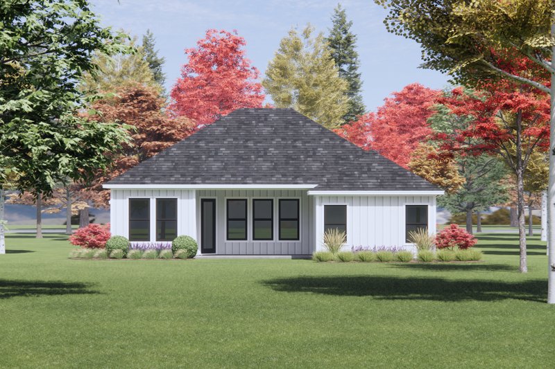 Home Plan - Exterior - Rear Elevation for Craftsman House Plan #1096-117 - 3 bed, 2 bath