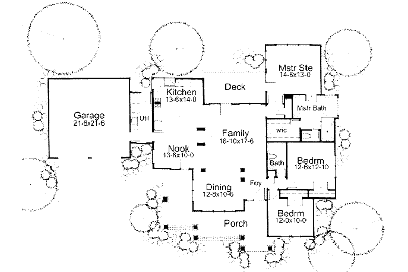 House Blueprint - Floor Plan - Main Floor for Traditional House Plan #120-152 - 3 bed, 2 bath