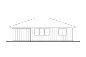 Exterior - Rear Elevation for Traditional House Plan #124-1343 - 2 bed, 2 bath
