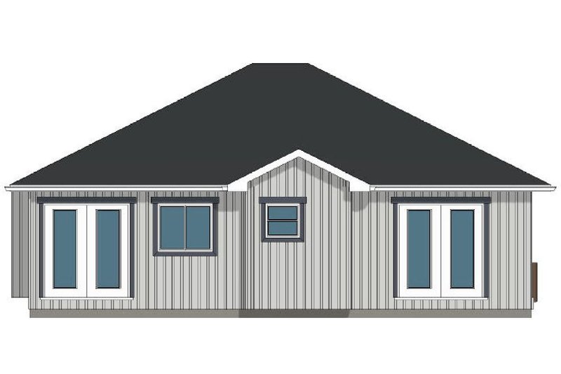 Dream House Plan - Exterior - Rear Elevation for Farmhouse House Plan #126-253 - 3 bed, 3 bath