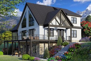 Country Exterior - Front Elevation Plan #932-1227