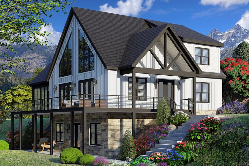 Architectural House Design - Country Exterior - Front Elevation Plan #932-1227