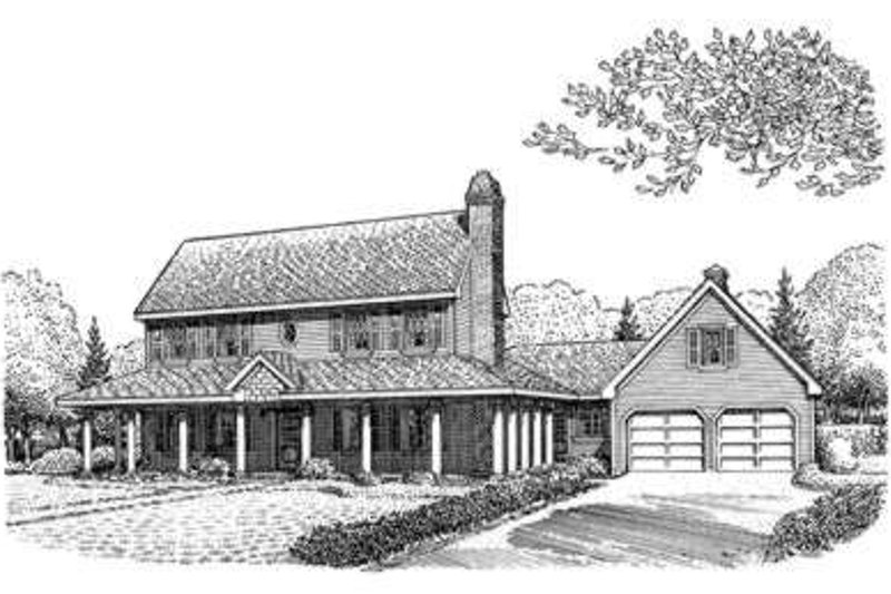 House Plan Design - Country Exterior - Front Elevation Plan #410-203