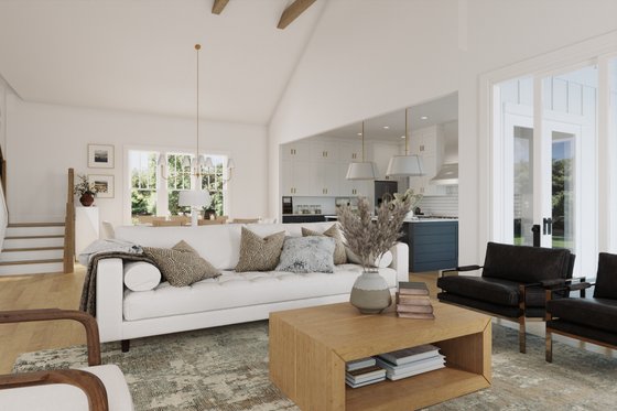 Interior - Family Room 1 for Farmhouse House Plan #461-94 - 4 bed, 3 bath
