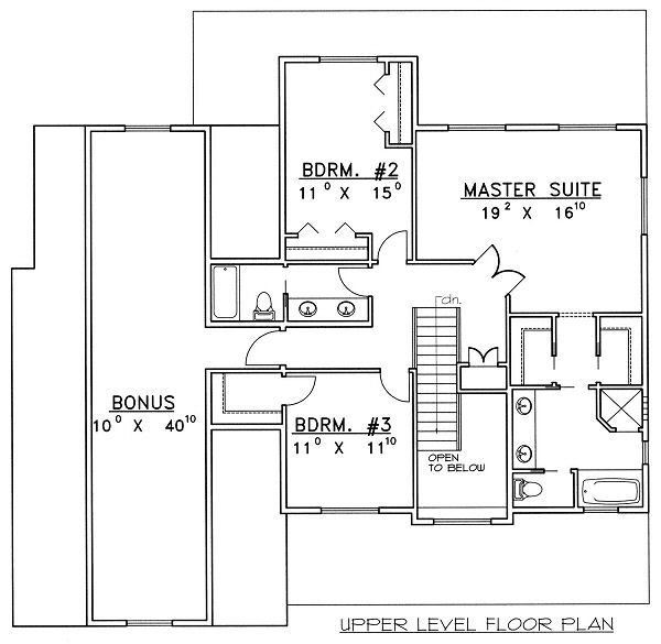 Bungalow Floor Plan - Upper Floor Plan #117-540