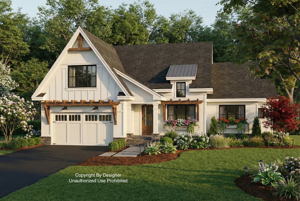 Exterior - Front Elevation 2 for Farmhouse House Plan #51-1569 - 3 bed, 3 bath
