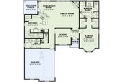 European Style House Plan - 4 Beds 2.5 Baths 2041 Sq/Ft Plan #17-2046 Floor 