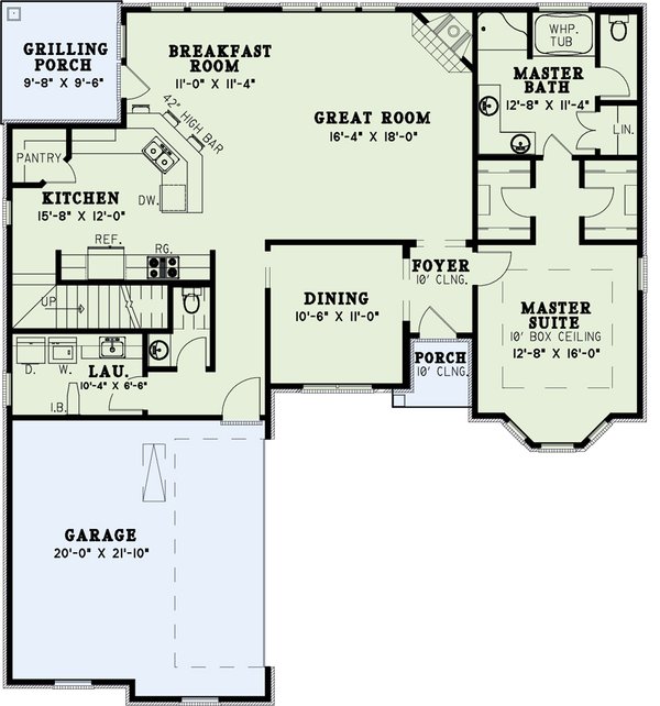 House Design - European Floor Plan - Main Floor Plan #17-2046