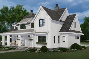 Exterior - Front Elevation 4 for Farmhouse House Plan #51-1155 - 4 bed, 3.5 bath