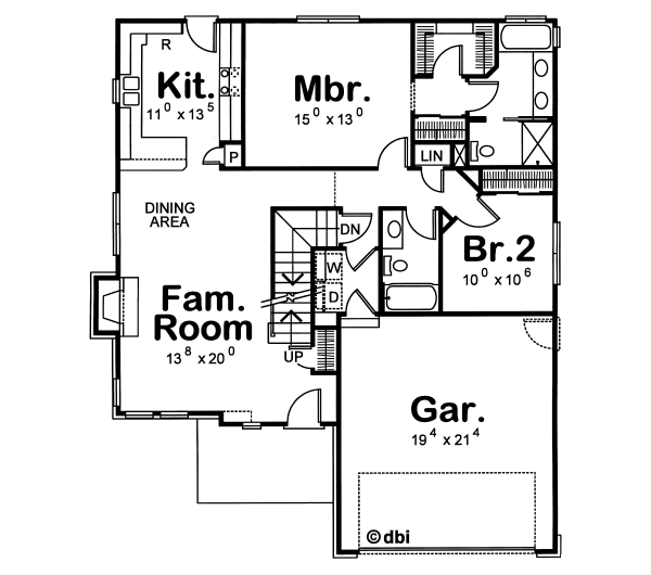 Home Plan - European Floor Plan - Main Floor Plan #20-1225