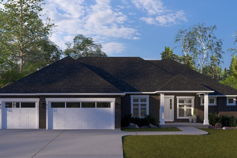 Architectural House Design - Exterior - Front Elevation 2 for Craftsman House Plan #1060-496 - 3 bed, 2.5 bath