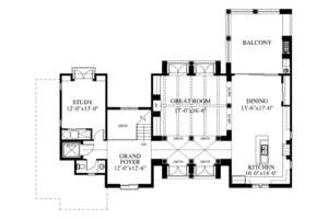 Floor Plan - Upper Floor for Beach House Plan #426-5 - 3 bed, 4.5 bath