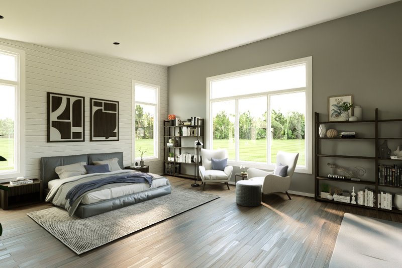House Blueprint - Interior - Master Bedroom for Barndominium House Plan #1064-455 - 3 bed, 2.5 bath