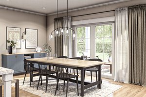 Interior - Dining Room 1 for Colonial House Plan #455-493 - 3 bed, 2.5 bath