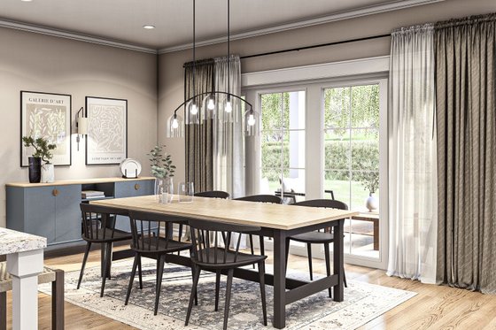 Interior - Dining Room 1 for Colonial House Plan #455-493 - 3 bed, 2.5 bath