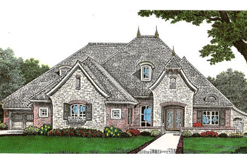 Dream House Plan - European Exterior - Front Elevation Plan #310-641