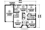 Traditional Style House Plan - 2 Beds 1 Baths 1002 Sq/Ft Plan #25-4454 