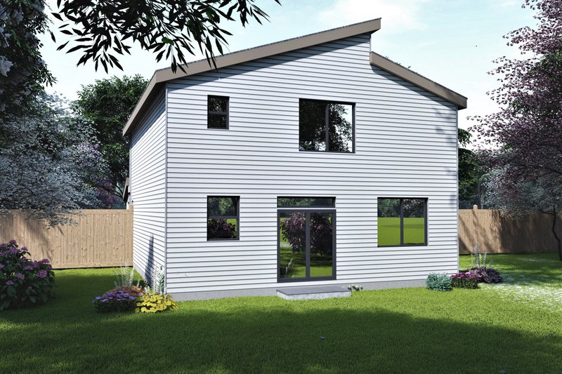 House Design - Exterior - Rear Elevation for Contemporary House Plan #53-724 - 3 bed, 2.5 bath