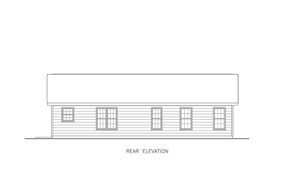 Exterior - Other Elevation 1 for Ranch House Plan #54-663 - 3 bed, 2 bath
