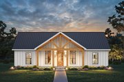 Farmhouse Style House Plan - 3 Beds 2 Baths 1450 Sq/Ft Plan #1074-120 Exterior 