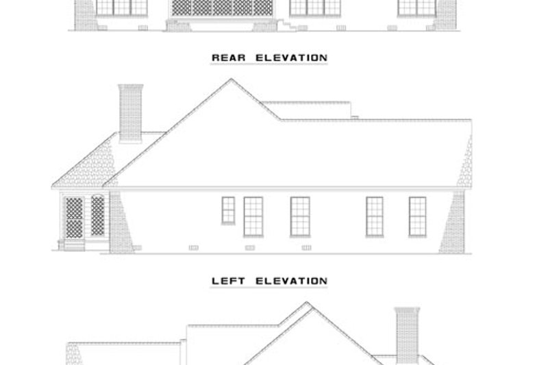 Dream House Plan - Exterior - Rear Elevation for Contemporary House Plan #17-2878 - 3 bed, 2 bath