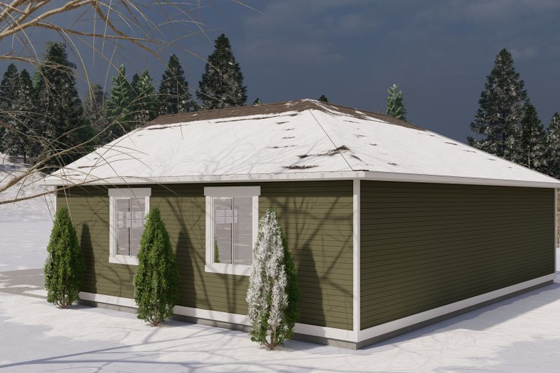 Architectural House Design - Exterior - Rear Elevation for Traditional House Plan #1060-119, 0 bath