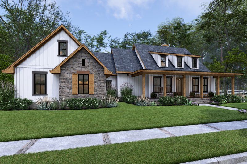 House Design - Exterior - Front Elevation 6 for Cottage House Plan #120-286 - 3 bed, 2.5 bath