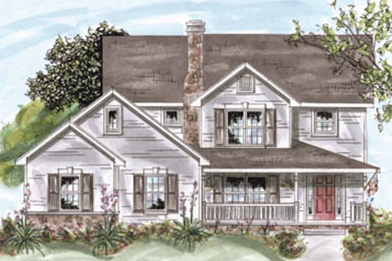 Traditional Style House Plan - 3 Beds 3.5 Baths 2708 Sq/Ft Plan #20-1289