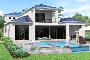 Exterior - Rear Elevation for Contemporary House Plan #930-538 - 5 bed, 4.5 bath