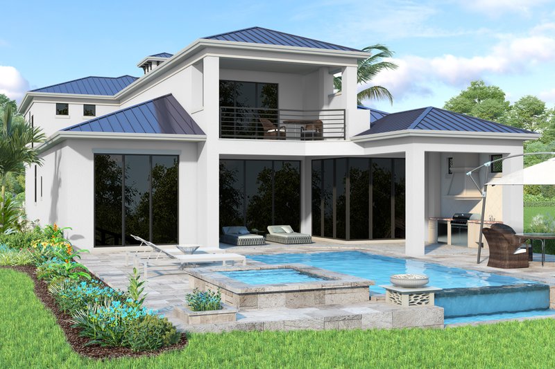 Dream House Plan - Exterior - Rear Elevation for Contemporary House Plan #930-538 - 5 bed, 4.5 bath