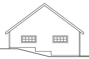 Exterior - Rear Elevation for Traditional House Plan #124-794, 0 bath