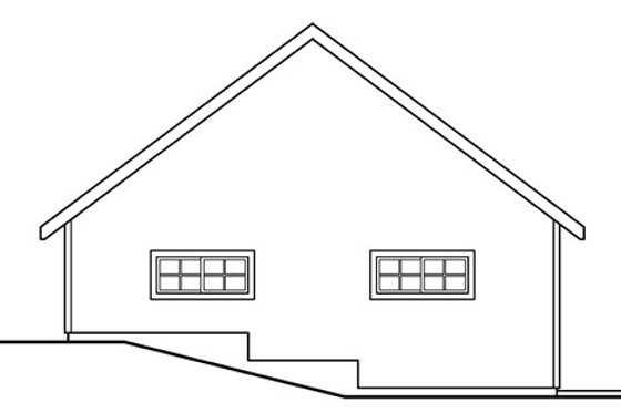 Exterior - Rear Elevation for Traditional House Plan #124-794, 0 bath