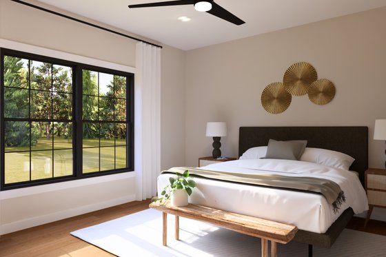 Interior - Master Bedroom for Barndominium House Plan #1064-320 - 1 bed, 1.5 bath