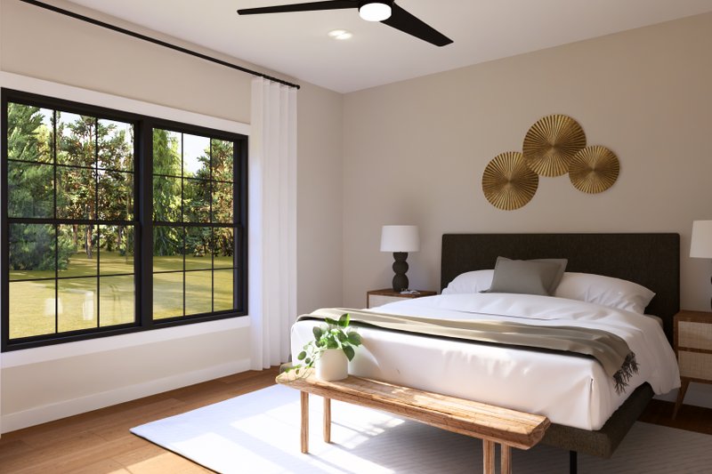 Dream House Plan - Interior - Master Bedroom for Barndominium House Plan #1064-320 - 1 bed, 1.5 bath