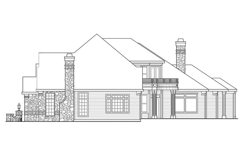 Home Plan - Exterior - Other Elevation 1 for European House Plan #124-318 - 4 bed, 4.5 bath