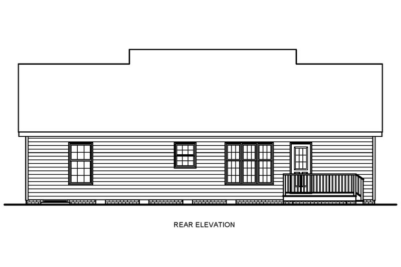 House Blueprint - Exterior - Other Elevation for Traditional House Plan #54-618 - 3 bed, 2 bath