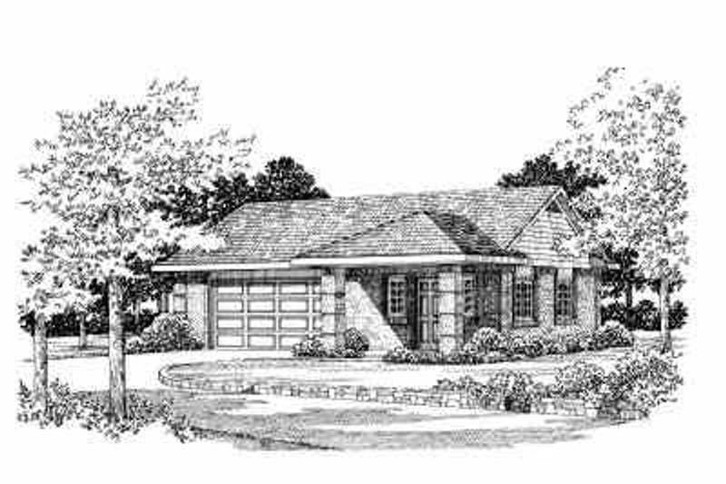 House Blueprint - Traditional Exterior - Front Elevation Plan #72-259