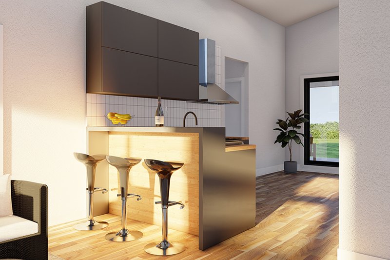 House Blueprint - Interior - Kitchen 1 for Contemporary House Plan #923-320 - 3 bed, 2.5 bath
