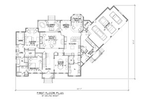 Floor Plan - Main Floor for Classical House Plan #1054-66 - 5 bed, 5 bath