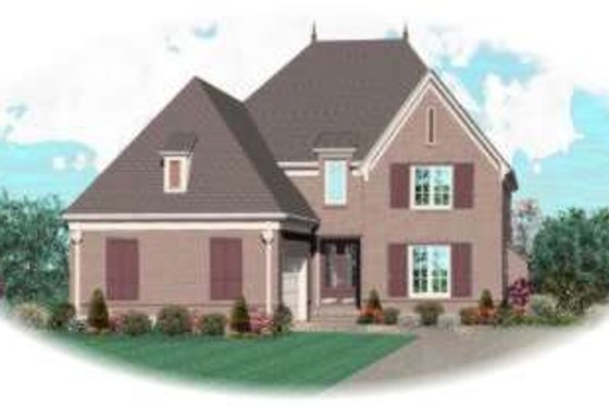 Exterior - Front Elevation for European House Plan #81-1235 - 4 bed, 3 bath
