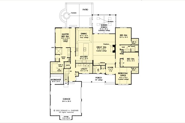 Dream House Plan - Ranch Floor Plan - Main Floor Plan #929-1164