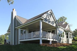 Exterior - Rear Elevation for Craftsman House Plan #132-230 - 2 bed, 2.5 bath