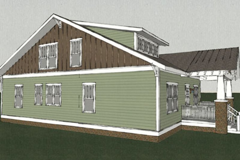 Dream House Plan - Exterior - Other Elevation 2 for Craftsman House Plan #461-10 - 3 bed, 2.5 bath