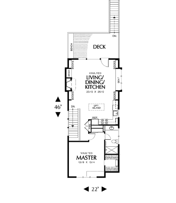 Home Plan - Traditional Floor Plan - Upper Floor Plan #48-313