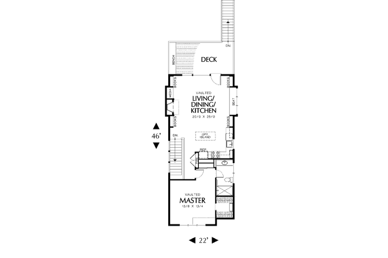 Home Plan - Floor Plan - Upper Floor for Traditional House Plan #48-313 - 3 bed, 2 bath