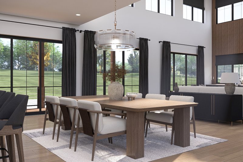 House Design - Interior - Dining Room for Barndominium House Plan #455-697 - 5 bed, 4.5 bath
