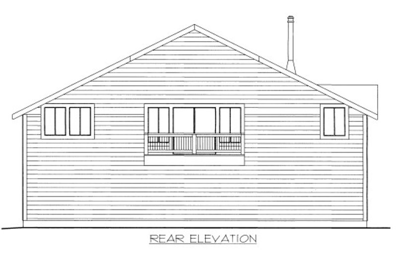 Architectural House Design - Exterior - Rear Elevation for Traditional House Plan #117-657, 0 bath
