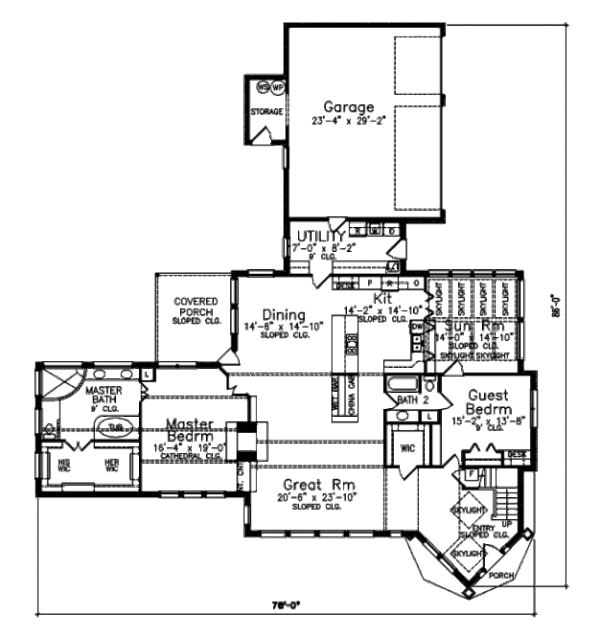 Modern Floor Plan - Main Floor Plan #52-205