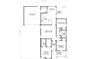 Southern Style House Plan - 3 Beds 2 Baths 1262 Sq/Ft Plan #17-2214 